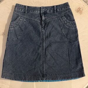i.e. Relaxed Denim A-Line Mom Skirt size 10 with pockets